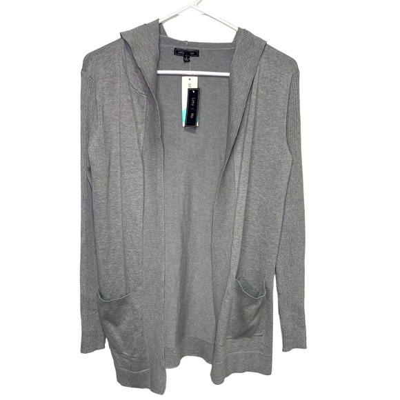 Lety & Me Adelie Hooded Soft
Marled Rib‎ Sleeve Cardigan
Light Grey Small - Picture 2 of 6